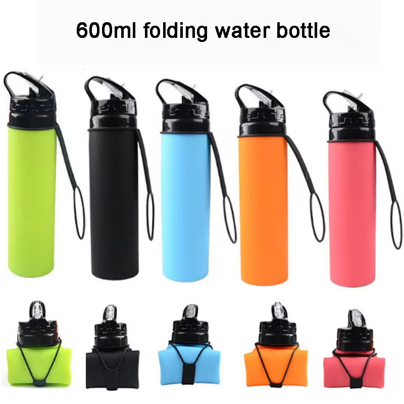 600ML Travel Silicon Foldable Bottle
