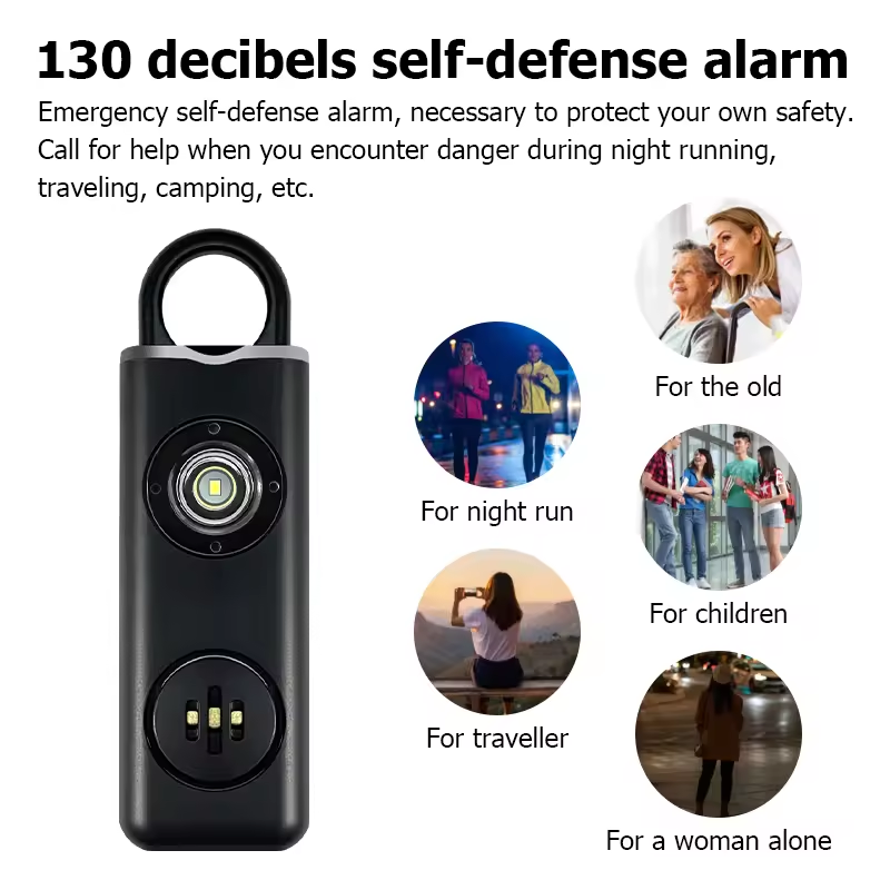 Integrated electronic Self Defense Alarm Flashlight