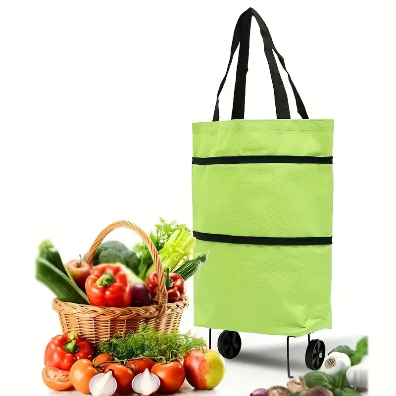 Resuable Foldable Shopping bag with wheels