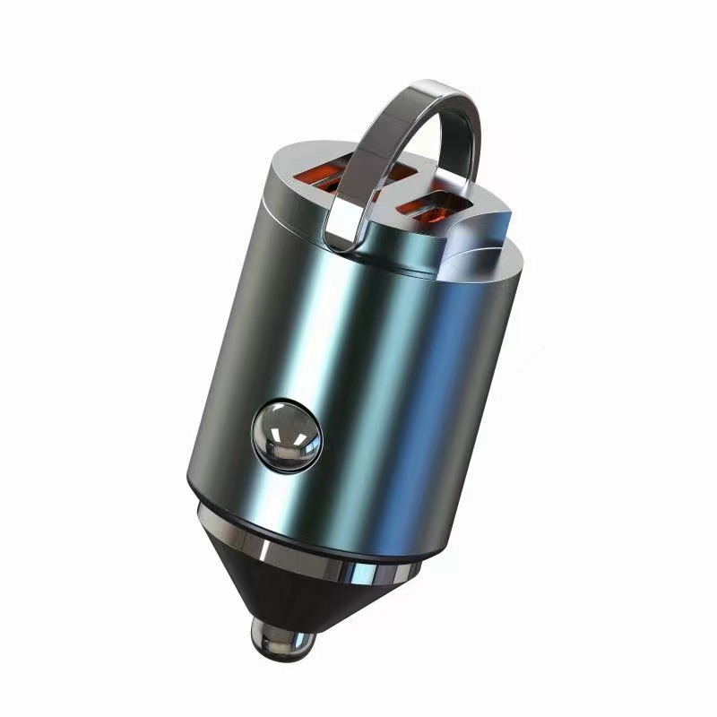 Mini 100W Dual Port USB  Car Charger Adapter