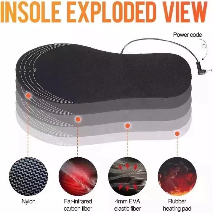 USB heating insoles