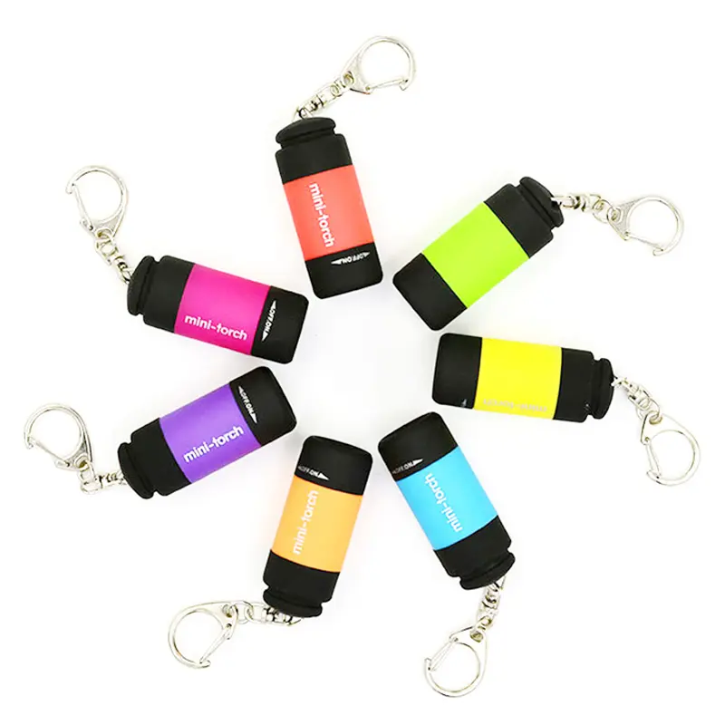 Mini Colorful Keychain Flashlight
